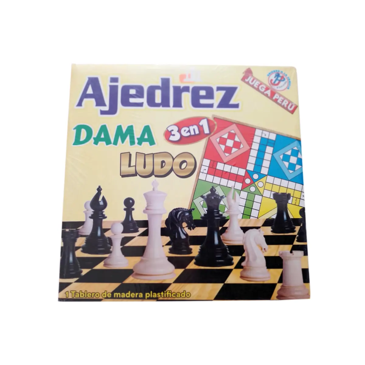 AJEDREZ 3EN 1 CAJA NARANJA