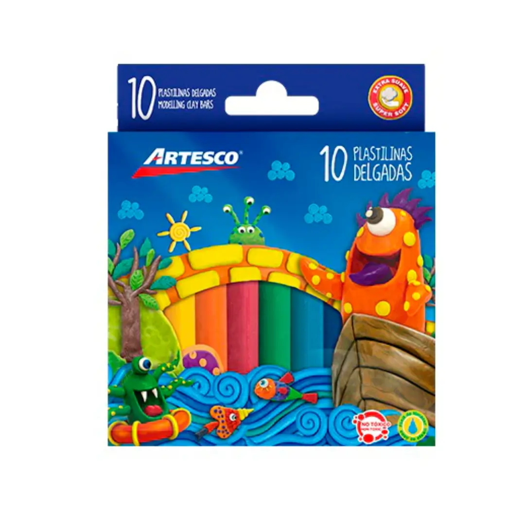 PLASTILINAS delgada Artesco X10